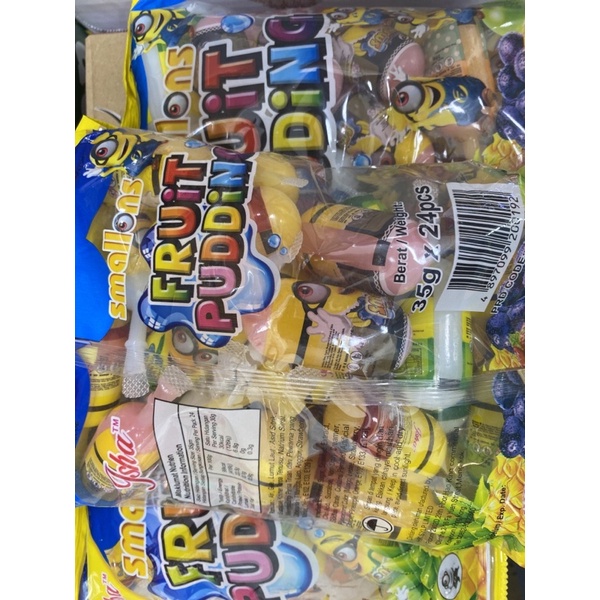 Thạch rau câu Smallons Fruit Pudding 24pcs ( vàng)