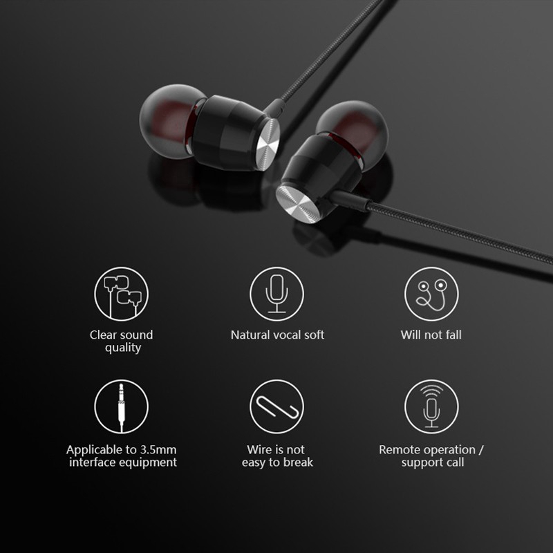 Headphones Music Earbuds Stereo Gaming Earphone Xiaomi w/ Microphone For IPhone 5s IPhone 6 Computer