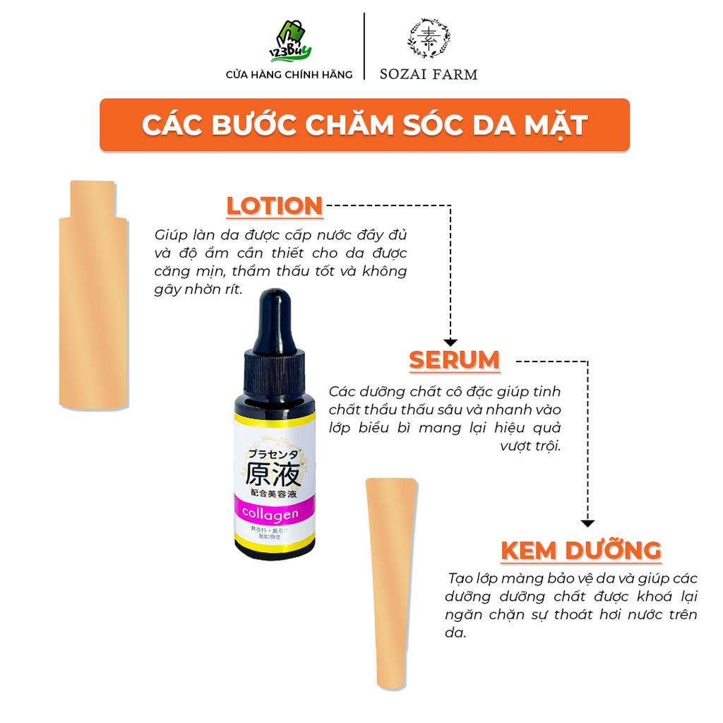 Tinh chất dưỡng da cao cấp ngăn ngừa lão hoá Nhật Bản Sozai Farm Collagen Essence – Dạng Serum - 20ml