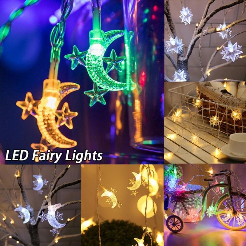 [1.5M / 3m Dây Đèn Led Ánh Sáng Trắng Ấm Nhiều Màu Sắc Chạy Bằng Pin Trang Trí Nhà Cửa