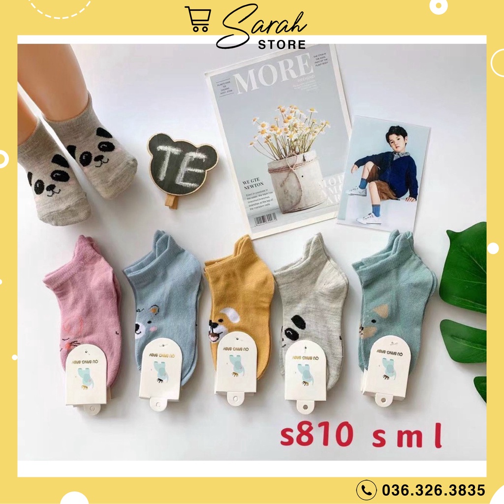 Set 5 đôi tất trẻ em hình thú siêu yêu cho bé gái