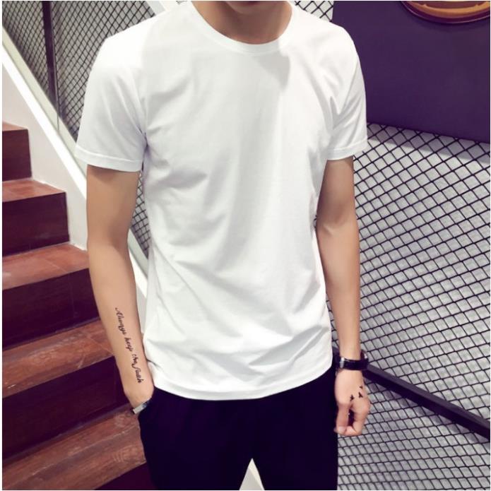 Áo thun trắng đen unisex nam nữ ngắn tay trơn 2 màu basic dáng xuông, áo phông nam nữ đơn giản