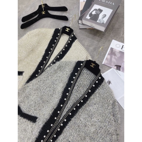 Áo Khoác Cardigan Nữ Ms.0224 Áo Khoác Lông Dáng Dài Phối Viền Ngọc Sang Chảnh, Chất Len Lông | BigBuy360 - bigbuy360.vn