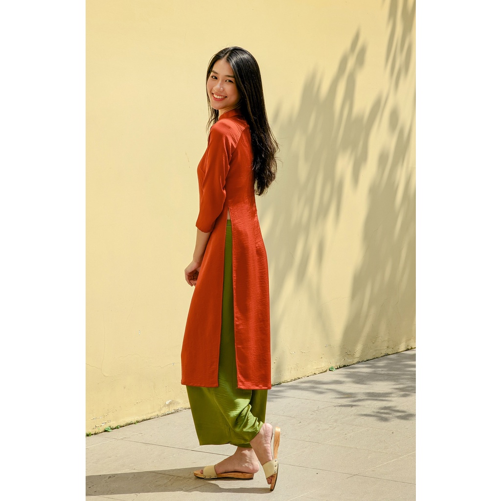 Set Áo dài Rosemary tây thi cam đất