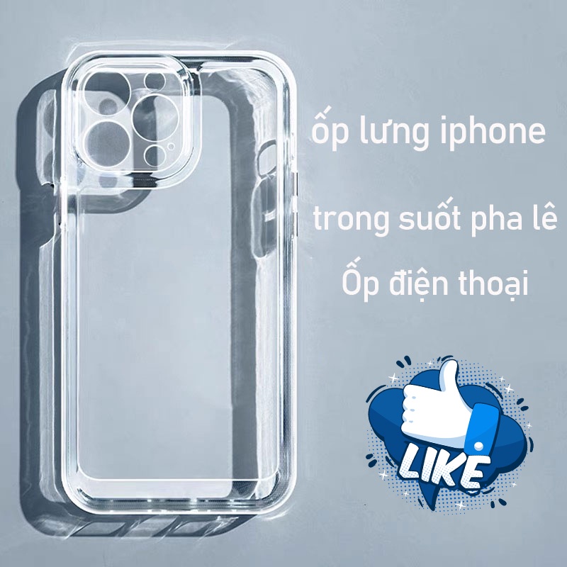 Ốp lưng iphone Ốp lưng iphoneỐp điện thoại trong suốt pha lê compatible for iPhone 13 13promax 7 8plus x xr 12pro 11 Bảo vệ toàn diện Vỏ ngoài viền vuông bảo vệ máy ảnh