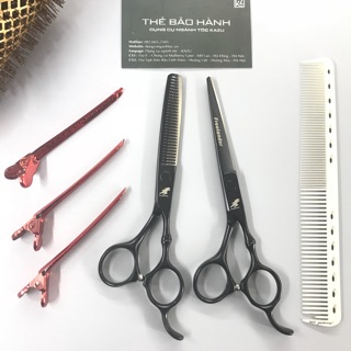 Combo kéo cắt tóc tỉa tóc Freelander chuyên nghiệp barber+tặng kèm lược cao cấp Tony&Guy