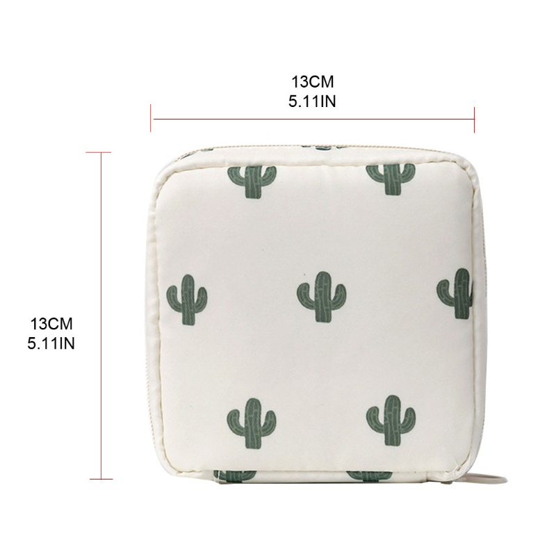 Túi Đựng Son Môi / Khăn Ăn Bằng Cotton Có Khóa Kéo Tiện Dụng Khi Đi Du Lịch