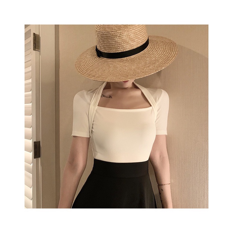 [HOTTREND] Áo Len Mỏng Cổ Vuông Đơn Giản Đi học Đi Chơi Dễ Mặc Dễ Phối_Ôm Dáng Cực Quyến Rũ