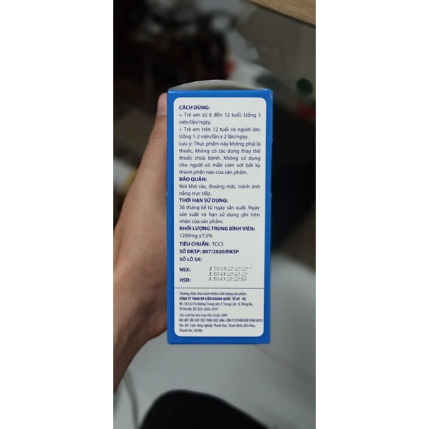 Arginin New Cà gai leo Silymarin mát gan giải độc gan bổ gan Tăng đề kháng thymomodulin Vitamin B1 B2 B6 PP Hộp 50 Viên