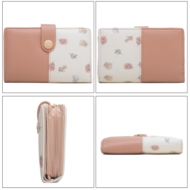 Ví Đựng Tiền Xu Cỡ Vừa In Họa Tiết Xinh Xắn Thời Trang Cho Nữ