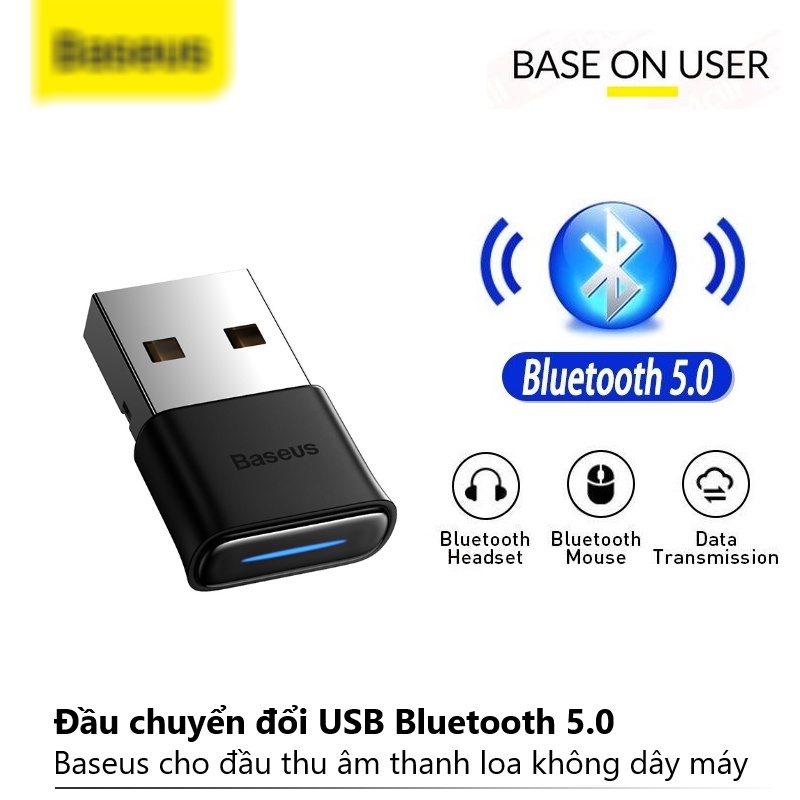 Đầu chuyển đổi USB Bluetooth 5.0 Baseus cho đầu thu âm thanh loa không dây máy tính / laptop