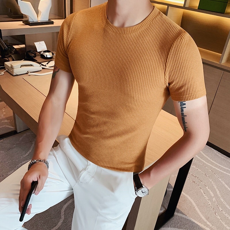 Áo thun body nam ,vải thun gân