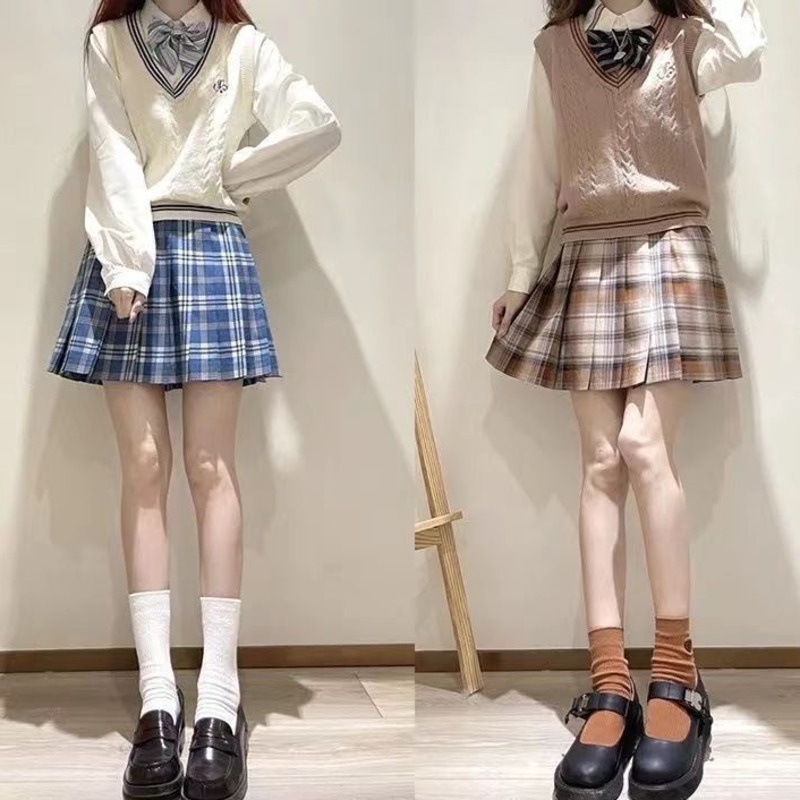 Áo Vest Dệt Kim Phong Cách Preppy 208566 Áo Sweater Không Tay Phong Cách Retro Hàn Quốc