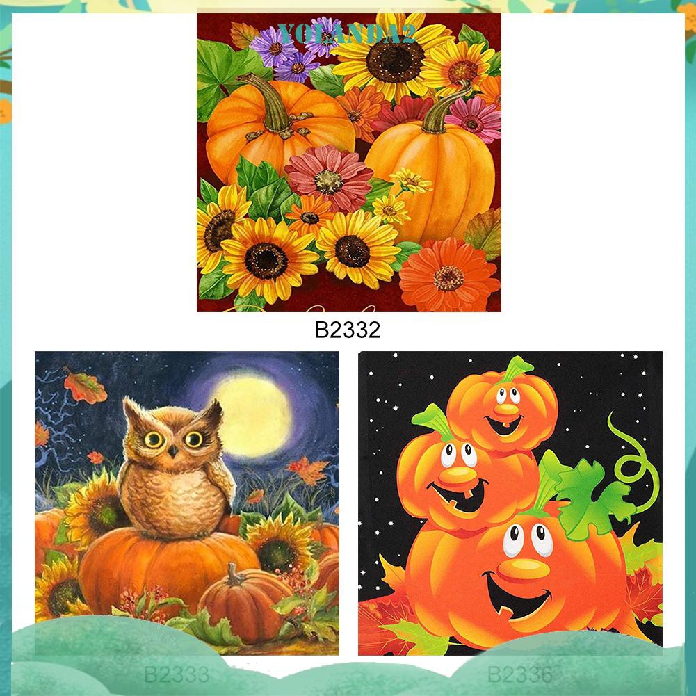 Tranh Đính Đá 5d Tự Làm Hình Bí Ngô Halloween