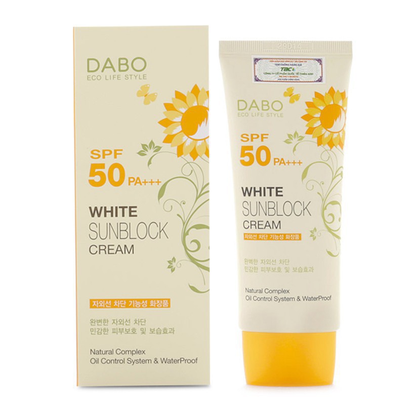 Kem chống nắng cao cấp DABO White Sunblock Cream SPF50 PA+++ 70ml