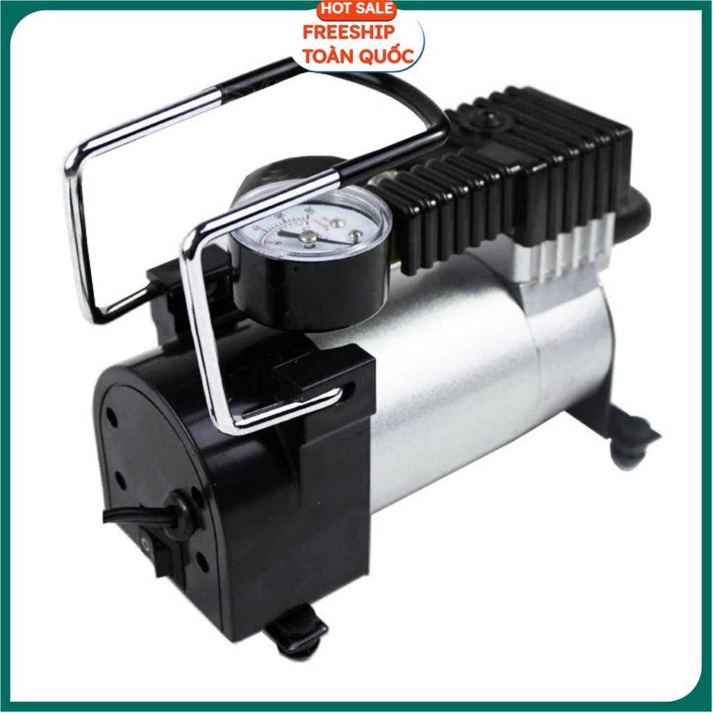Bơm Ô Tô Chuyên Dụng DC12V Tặng đồng hồ đo áp suất lốp