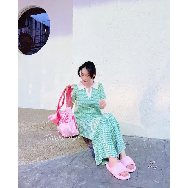 Set Bộ Len Áo Cổ Bẻ Mix Quần Ống Loe Nhẹ Hoạ tiết, Len Mongtoghi Mềm Mỏng