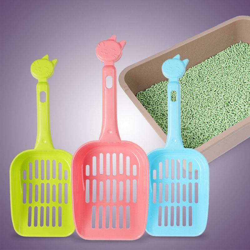 Xẻng xúc cát vệ sinh mèo bằng nhựa giá rẻ, Xẻng đầu mèo NGAUPET