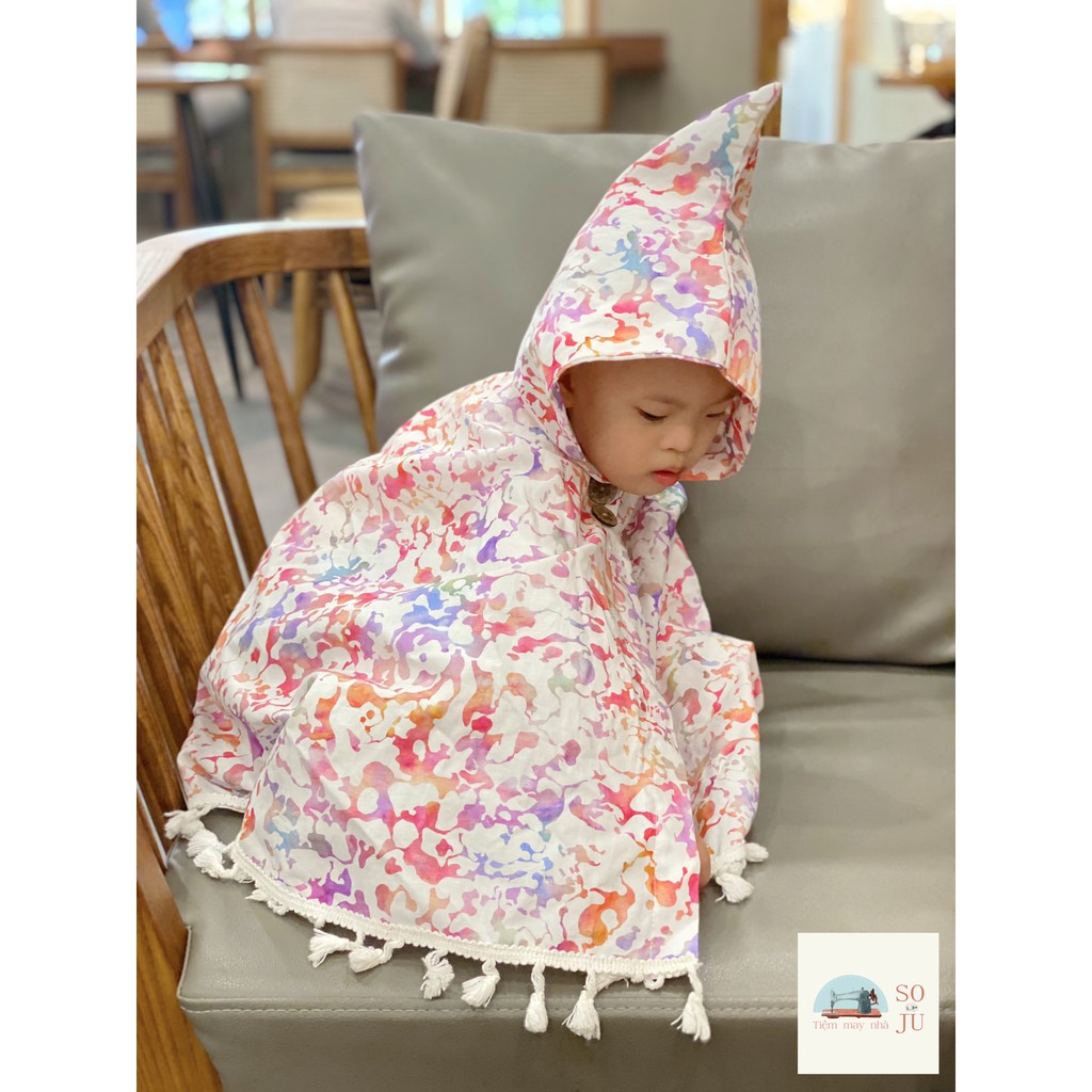 Áo Choàng PONCHO  Chống Nắng, Chống Gió Cho Bé Cánh Dơi THIẾT KẾ