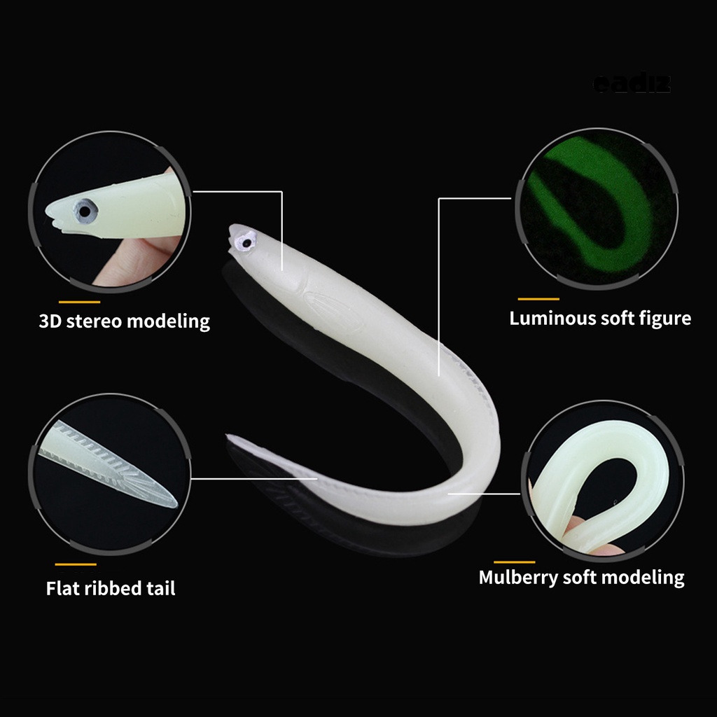 Set 5 Mồi Câu Cá Mềm Phát Quang Siêu Bền 14cm / 6.3g