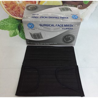 Combo 4 hộp Khẩu trang Đen phong cách Hàn Quốc