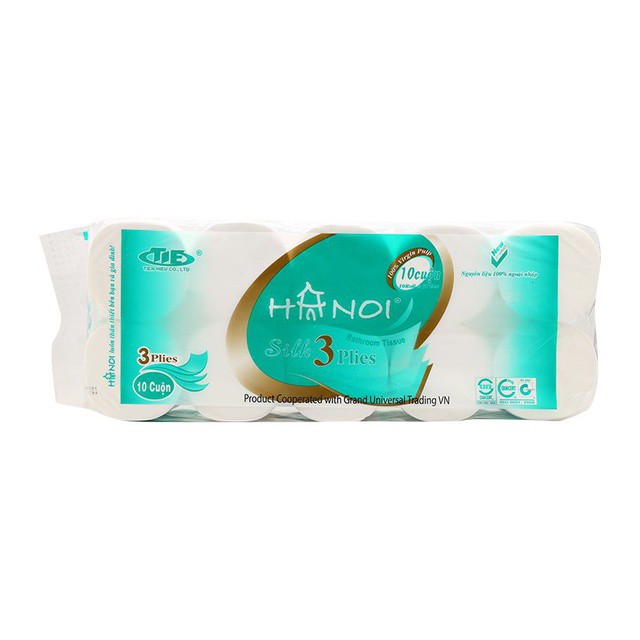 Giấy Vệ Sinh Hà Nội Dây 10 Cuộn 3 Lớp