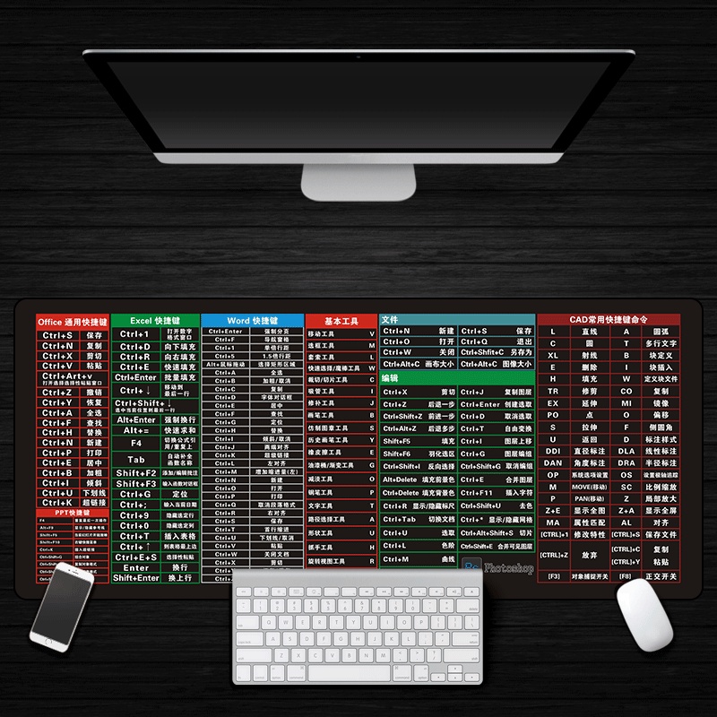 Tấm Lót Chuột Và Bàn Phím Máy Tính ps cad excel Siêu Dày