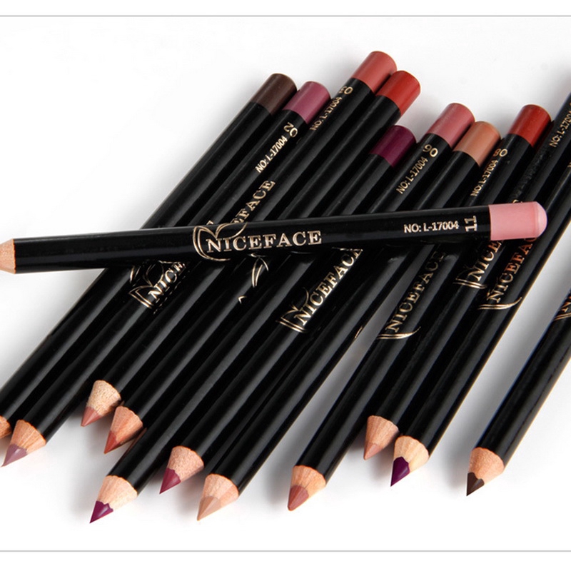 [Hàng mới về] Bút chì kẻ viền môi hiệu ứng lì gồm 12 màu hiệu NICE FACE | BigBuy360 - bigbuy360.vn