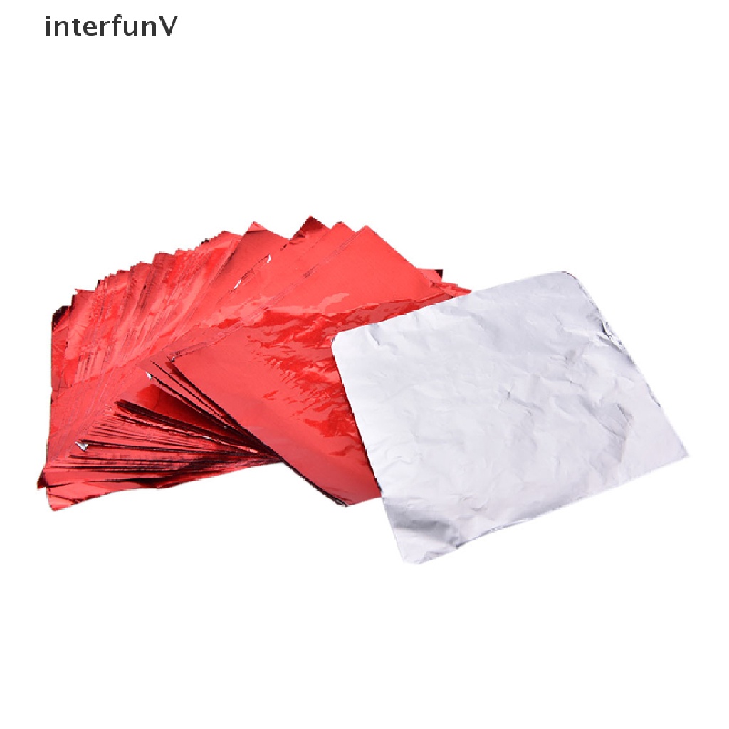 [InterfunV] Set 100 Giấy Gói Kẹo Sô Cô La Hình Vuông 8x8 Mới