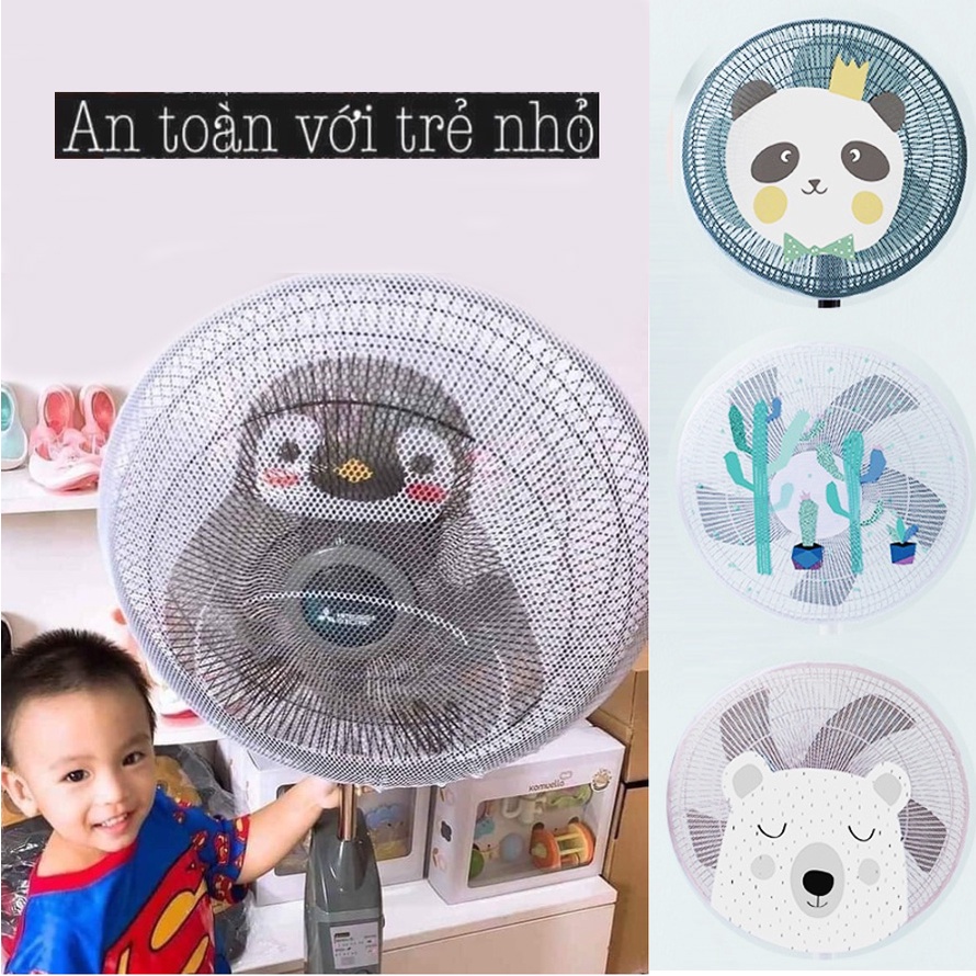 [Voucher &amp; Dịch vụ] [siêu rẻ] LƯỚI BỌC LỒNG QUẠT CÓ DÂY RÚT AN TOÀN BẢO VỆ BÉ NHIỀU MẪU XINH XẮN