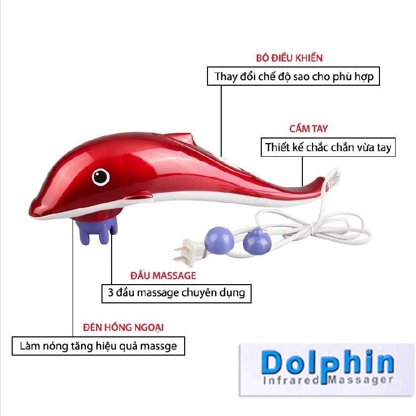 Máy Massage Cầm Tay Cá Heo Dolphin JB-4002A - Thư Giãn Hiệu Quả