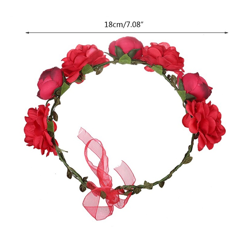 Vòng hoa hồng giả đội đầu dành cho cô dâu ngày cưới