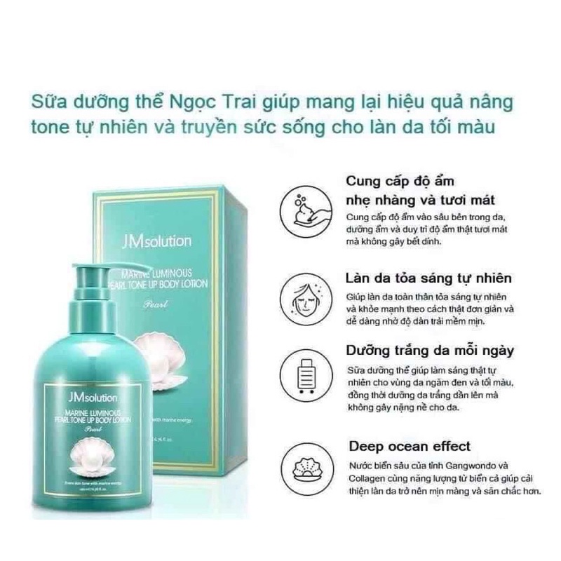 SỮA DƯỠNG TOÀN THÂN Nâng Tone, Dưỡng Trắng Và Dưỡng Ẩm Sâu Cho Da JM SOLUTION TONE UP Body Lotion 200ml