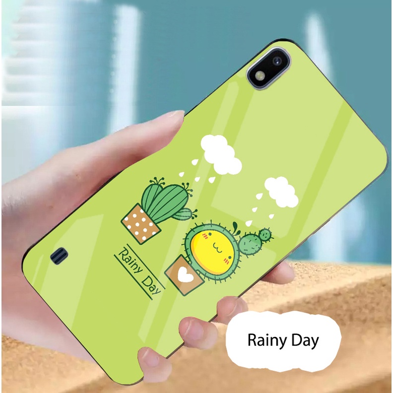 Ốp Samsung A10 mặt kính gương bóng