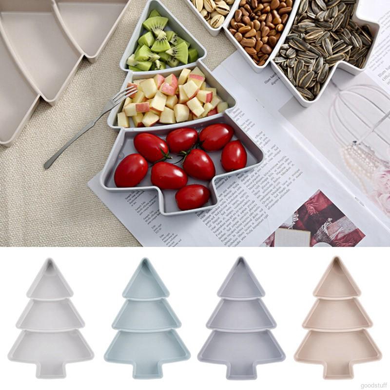 Khay nhựa đựng trái cây / bánh kẹo đa năng hình cây thông sáng tạo