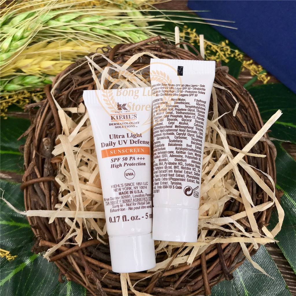 Kem Chống Nắng Thoáng Nhẹ Kiehl's / Kiehls Ultra Light Daily UV Defense sunscreen (cam) 5ml | BigBuy360 - bigbuy360.vn
