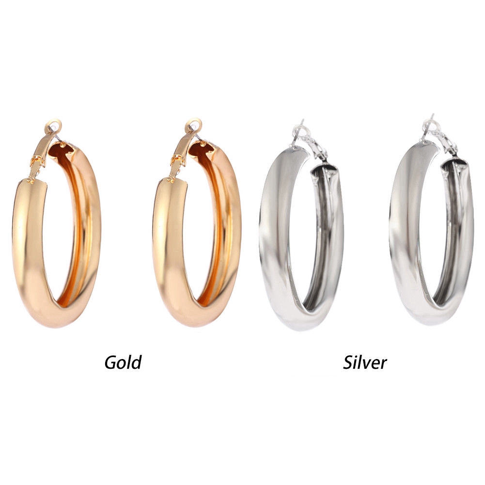 Bông tai dáng tròn phong cách tối giản sang trọng