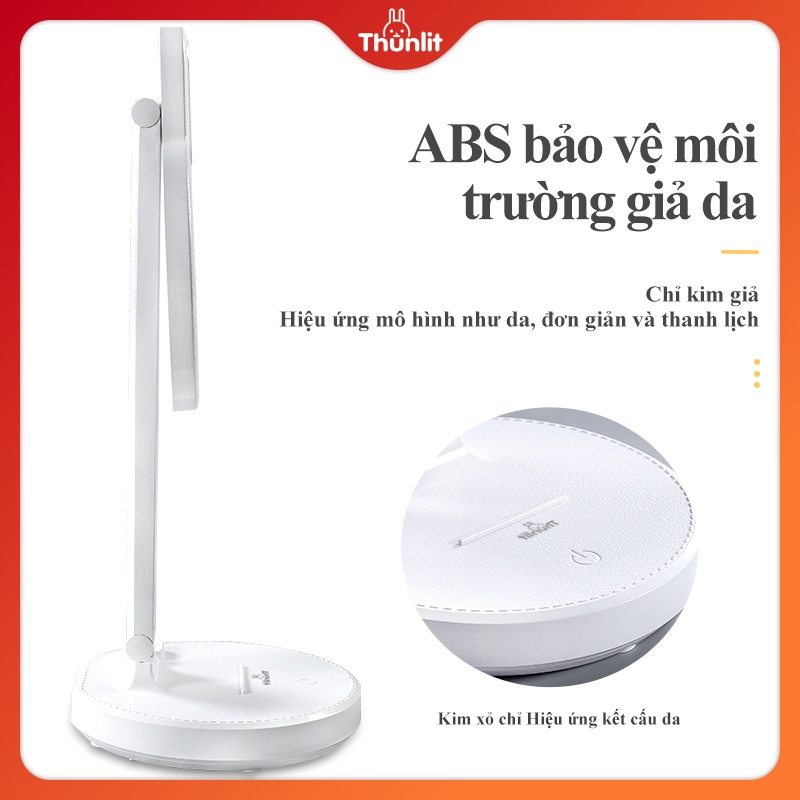 Đèn bàn học Thunlit bảo vệ mắt 2000mAh có thể sạc lại 3 nhiệt độ màu có thể điều chỉnh vùng ánh sáng lớn