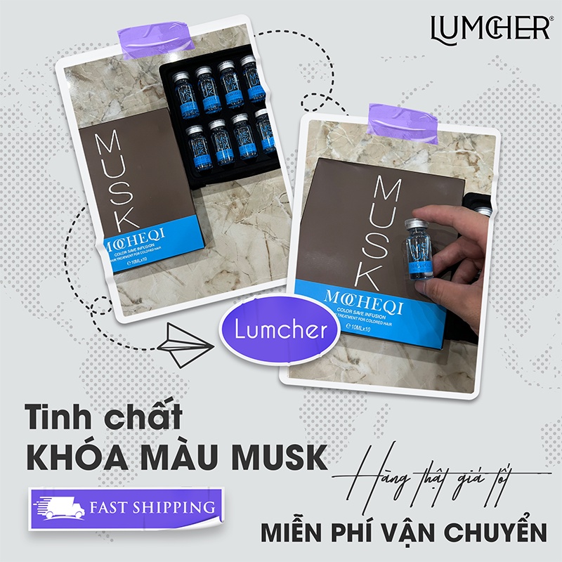 Tinh chất khóa màu tóc Musk lưu giữ màu tóc nhuộm tại nhà chính hãng Lumcher