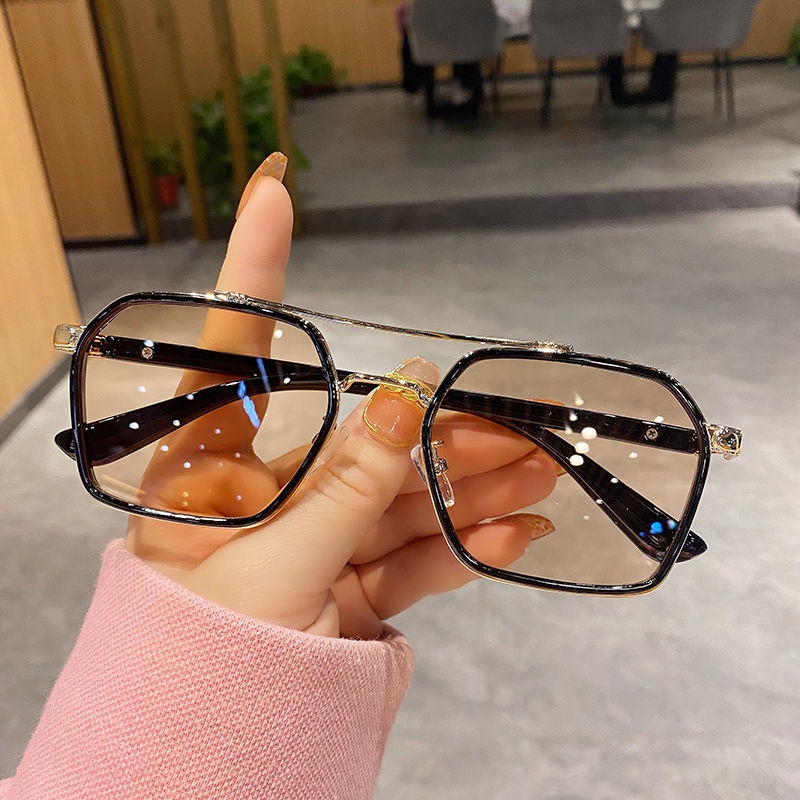 Kính Mát Gọng Đen Chống Tia UV Thời Trang Hàn Quốc Mới Cho Nam