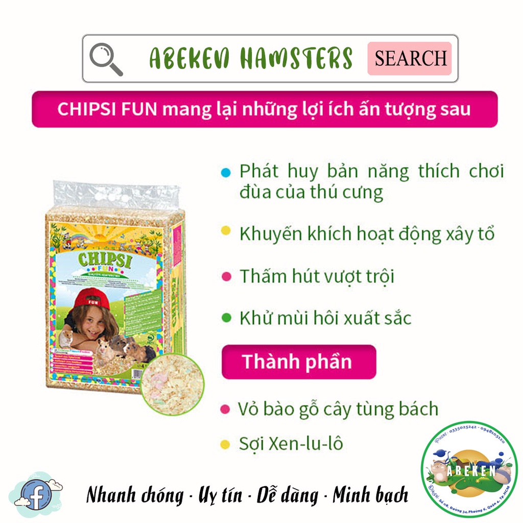 Mùn cưa CHIPSY FUN khối 4kg