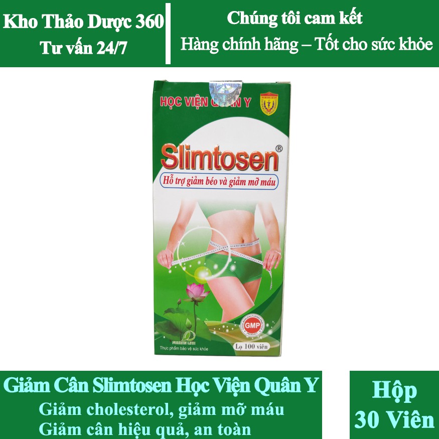 Viên Nang Giảm Cân Slimtosen Học Viện Quân Y hộp 100 Viên | BigBuy360 - bigbuy360.vn