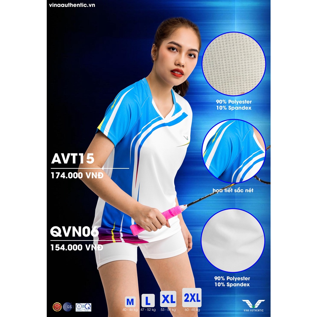 ÁO NỮ CẦU LÔNG, BÓNG CHUYỀN, CHẠY BỘ,... HÀNG CHÍNH HÃNG VINA- KHÔNG GÂY ĐỘC HẠI,MẤU MỚI 2022