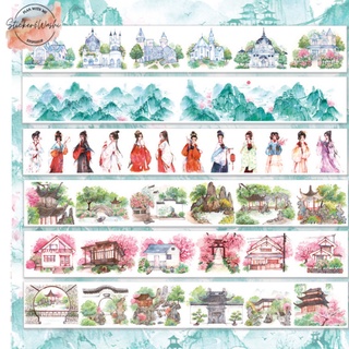 Băng dinh washi tape cuộn to