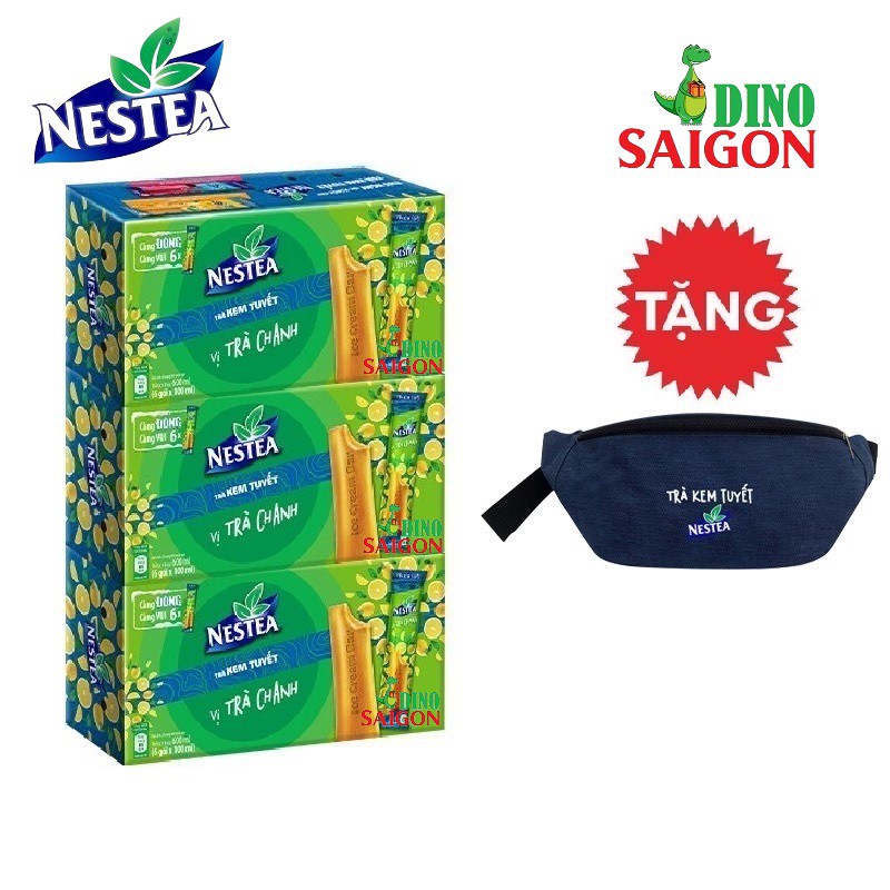 [Tặng 1 Túi Bao Tử Nestea] Combo 3 Hộp Trà Kem Tuyết Nestea vị Trà Chanh