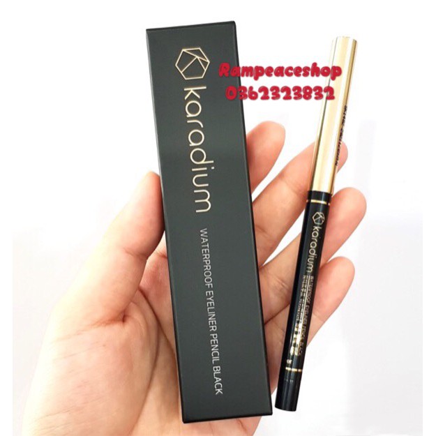 (Mẫu mới) Chì Kẻ Mắt Chống Trôi Karadium Waterproof Eyeliner Pencil Black