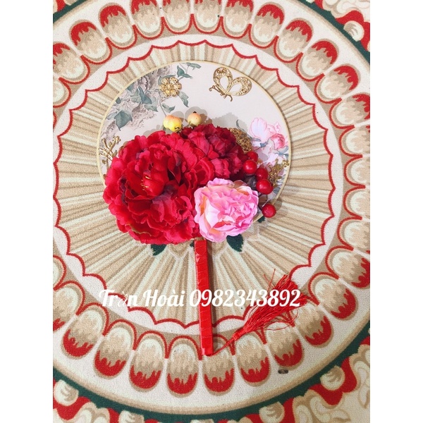 Phụ kiện hầu đồng - quạt cổ trang ,quạt hầu đồng, quạt hầu cô chín