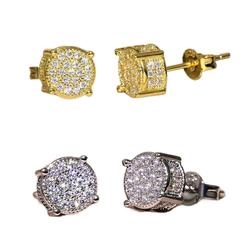 Bông Tai Dáng Dài Đính Đá Lấp Lánh Thời Trang Cho Nữ