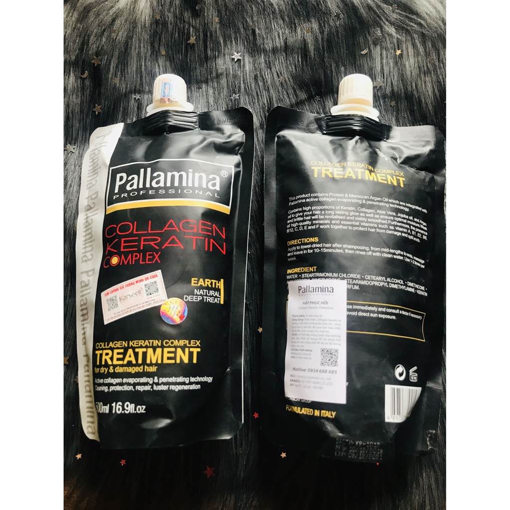 Hấp Dầu PALLAMINA COLLAGEN KERATIN COMPLEX TÚI 500ML