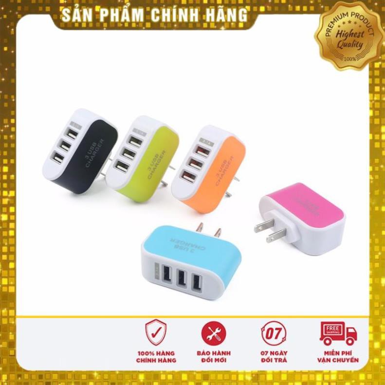 FreeShip- Cốc sạc điện thoại đa năng 3 cổng USB + Tặng 1 con quay 3 cánh màu sắc ngẫu nhiên.